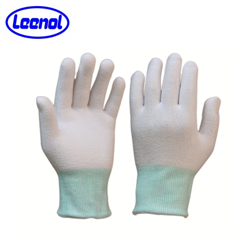 LN-1588005P Weiße industrielle Nylonhandschuhe für Werkstatthandschuhe