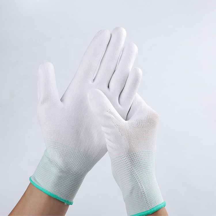 Kohlefaser-ESD-Handschuhe ESD-Handschuhe Antistatischer PU-Plam-Beschichtungshandschuh